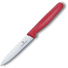 4 Paring Knife - Small Red Handle - North Central Foods